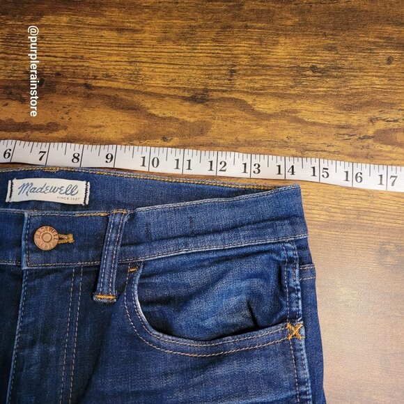 Madewell Jeans Size 28 High Riser Skinny Dark Wash Stretch Denim - Picture 5 of 10